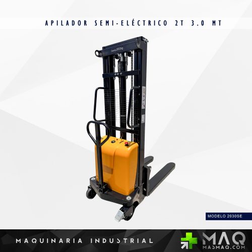 APILADOR SEMI-ELÉCTRICO 2.0TON 3.0MT MODELO 2030SE - Imagen 2