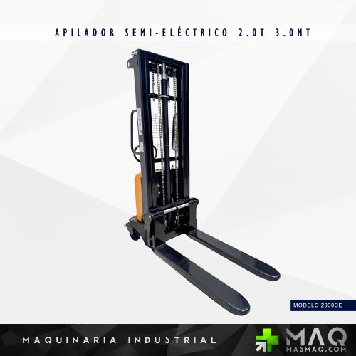 APILADOR SEMI-ELÉCTRICO 2.0TON 3.0MT MODELO 2030SE - Imagen 4